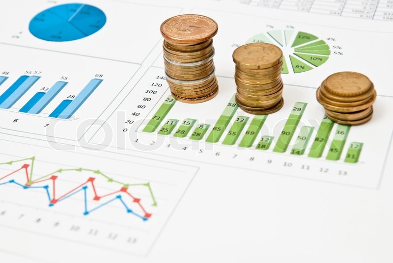 Graphen und Diagramme mit Stapeln von | Stock Bild | Colourbox