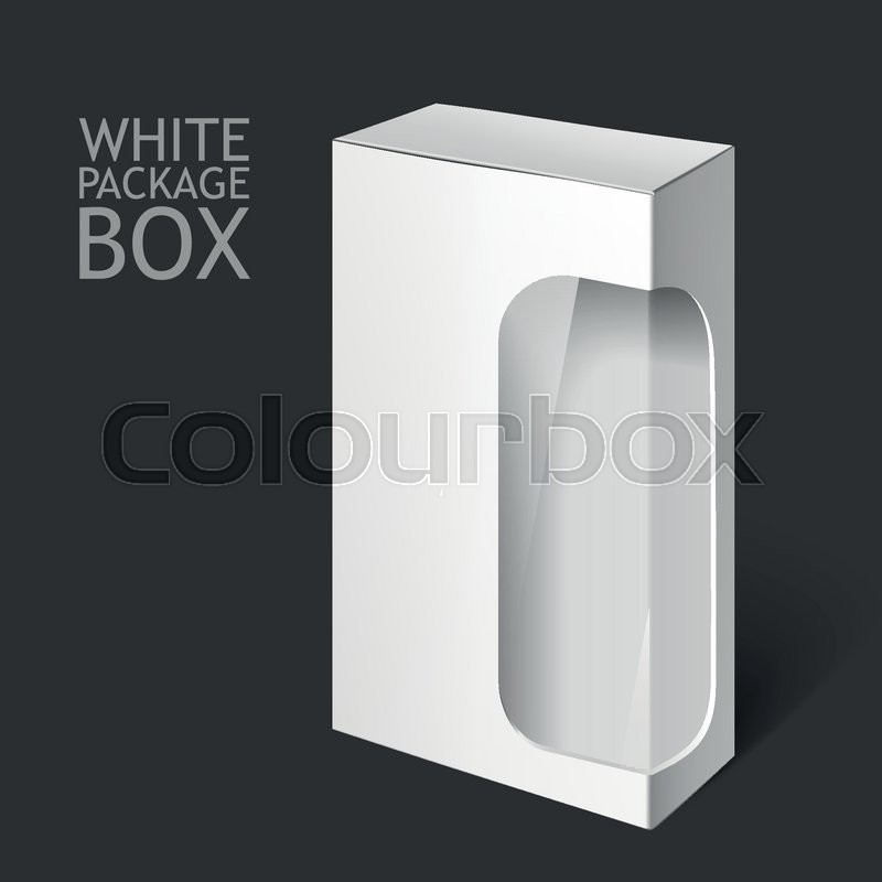 Cardboard Package Box Set Of White Stock Vector Colourbox