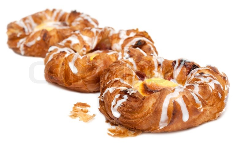 Drei Blätterteig Kuchen mit Vanille auf | Stock Bild | Colourbox