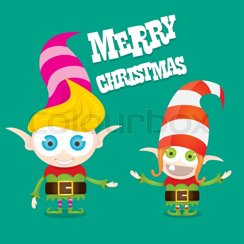 vector cartoon cute happy christmas elf merry christmas illustration stock vector colourbox - Merry Christmas Elf vector cartoon cute happy christmas elf merry christmas illustration stock vector colourbox - Merry Christmas Elf