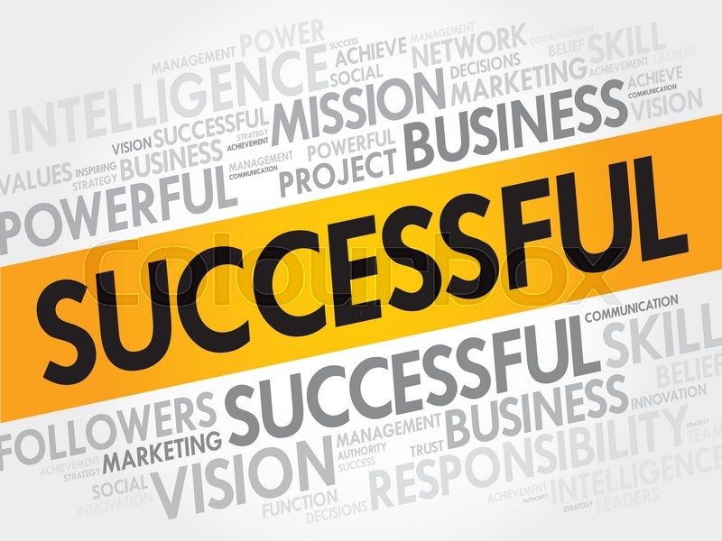 SUCCESSFUL word cloud, business Stock Vector Colourbox