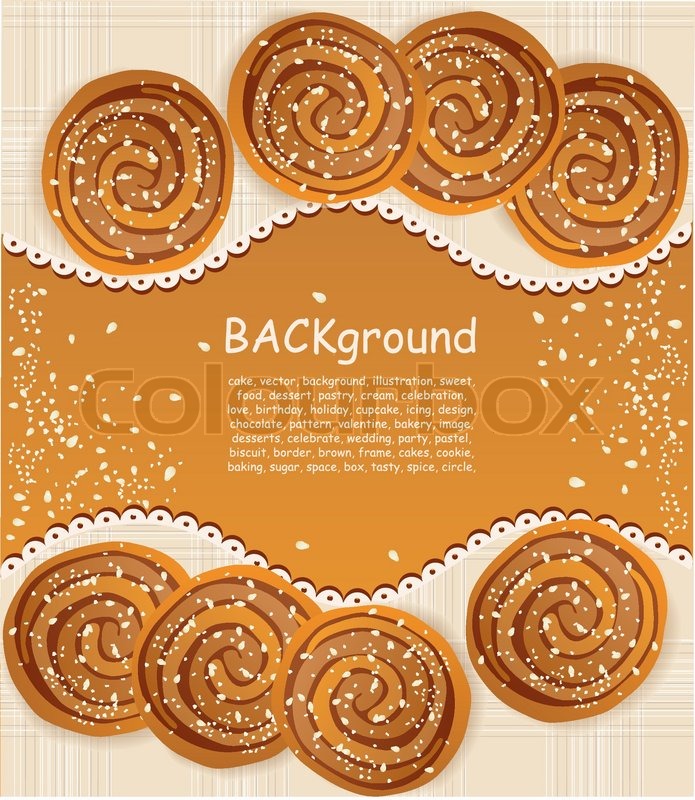 Vector background with cookies Stock vector Colourbox