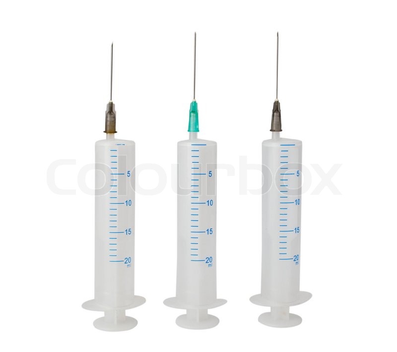 Syring auf weißem Hintergrund Stock Bild Colourbox