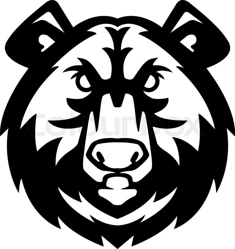 Bear symbol illustration Stock vector Colourbox