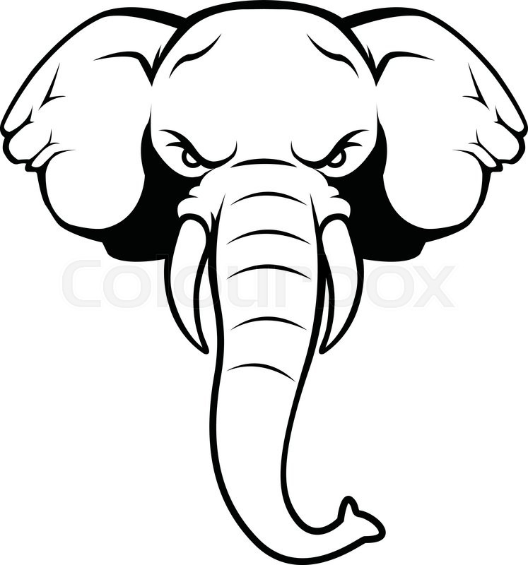 Elephant symbol illustration Stock vector Colourbox