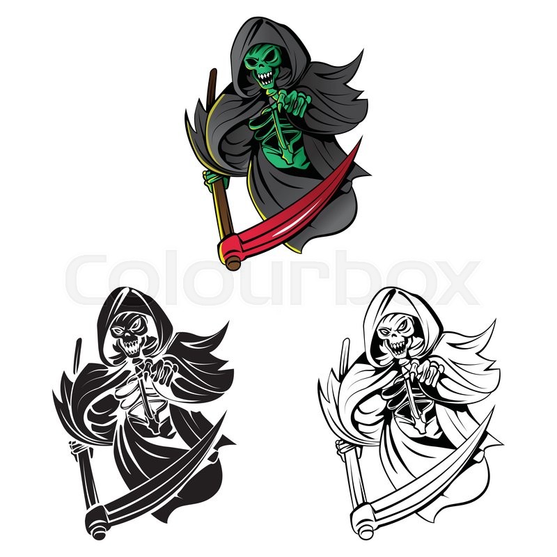 Coloring book Grim Reaper | Stock vector | Colourbox