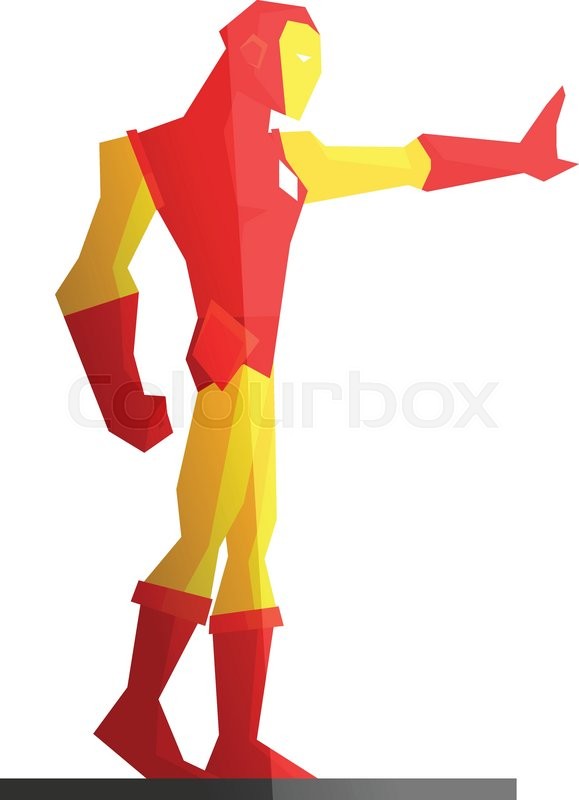 Superhero Vector illustration on white | Stock vector | Colourbox
