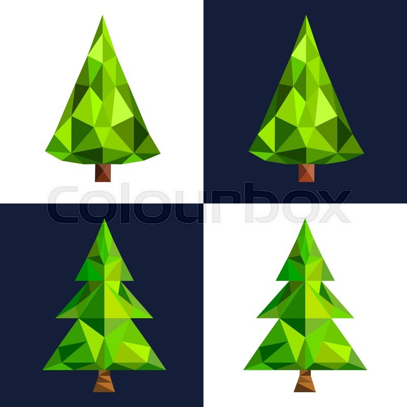 christmas tree flat 3d lowpoly pixel art icon christmas christmas tree flat 3d lowpoly pixel art icon christmas