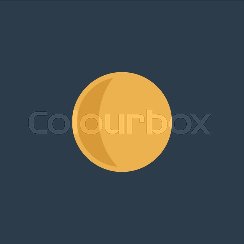 Moon. Colorful vector icon. Simple | Stock vector | Colourbox