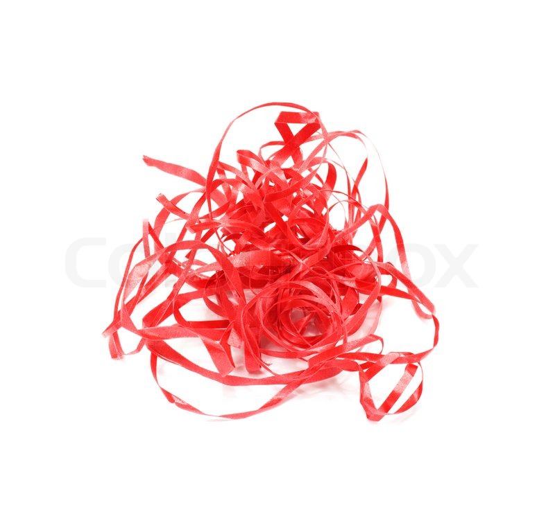 Red silk ribbon | Stock image | Colourbox