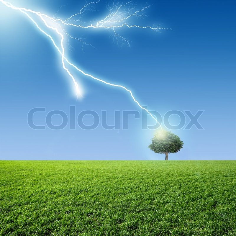 A Bolt From The Blue Stock Image Colourbox