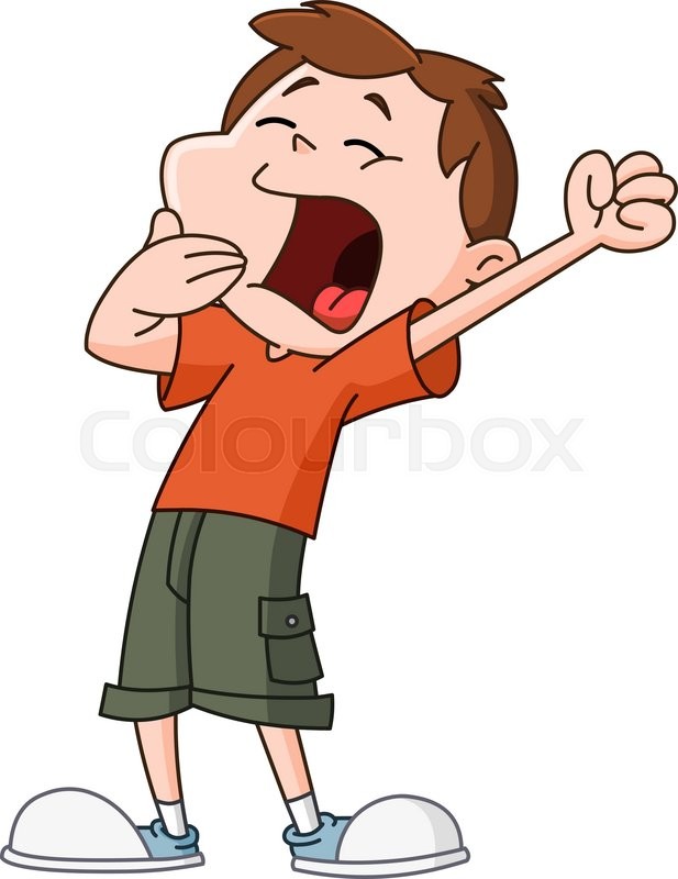 kid-yawning-and-stretching-stock-vector-colourbox