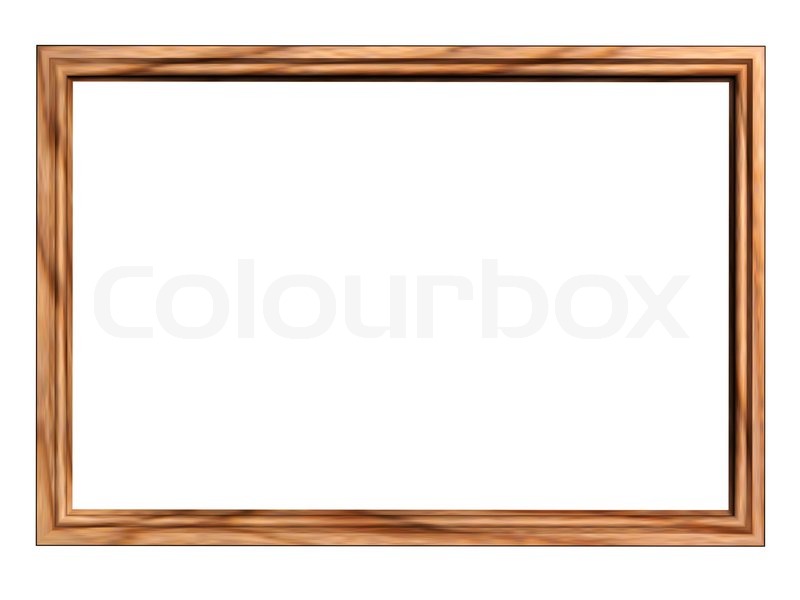 Rectangle wooden frame isolated on | Stock image | Colourbox