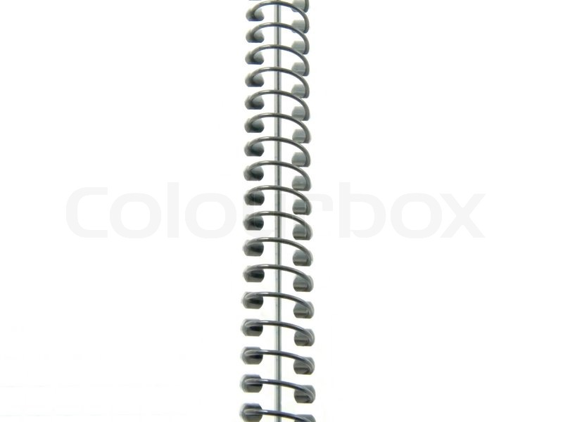 An open spiral bound notebook with lined paper | Stock ...