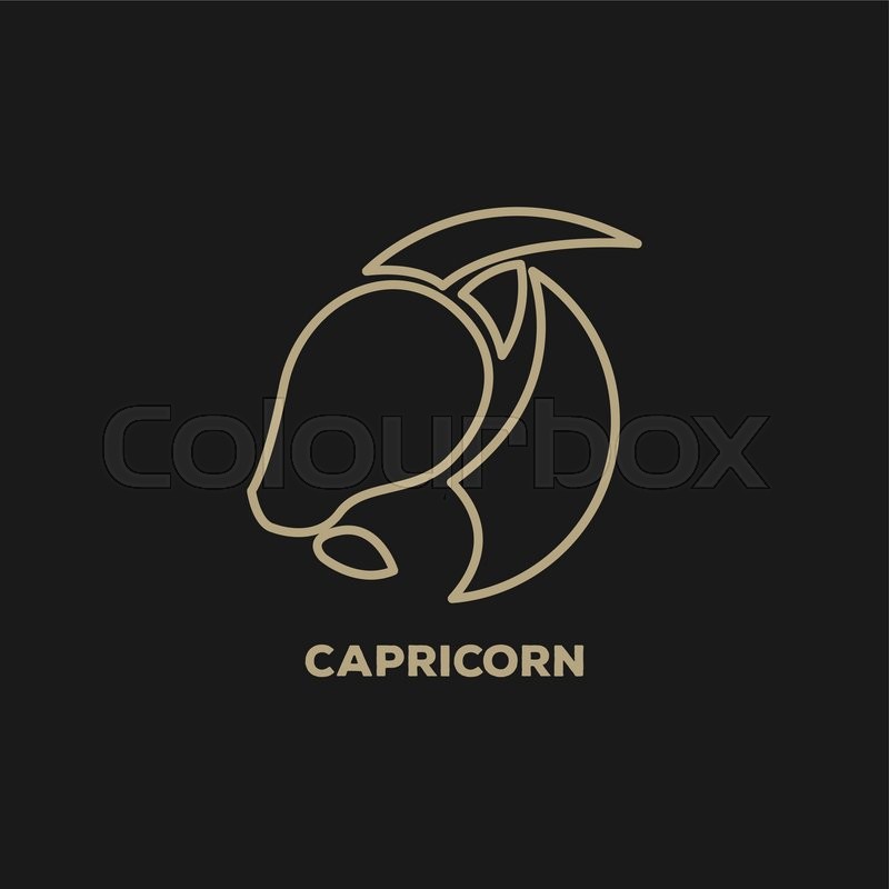 Capricorn Logo Vector Stock Vector Colourbox