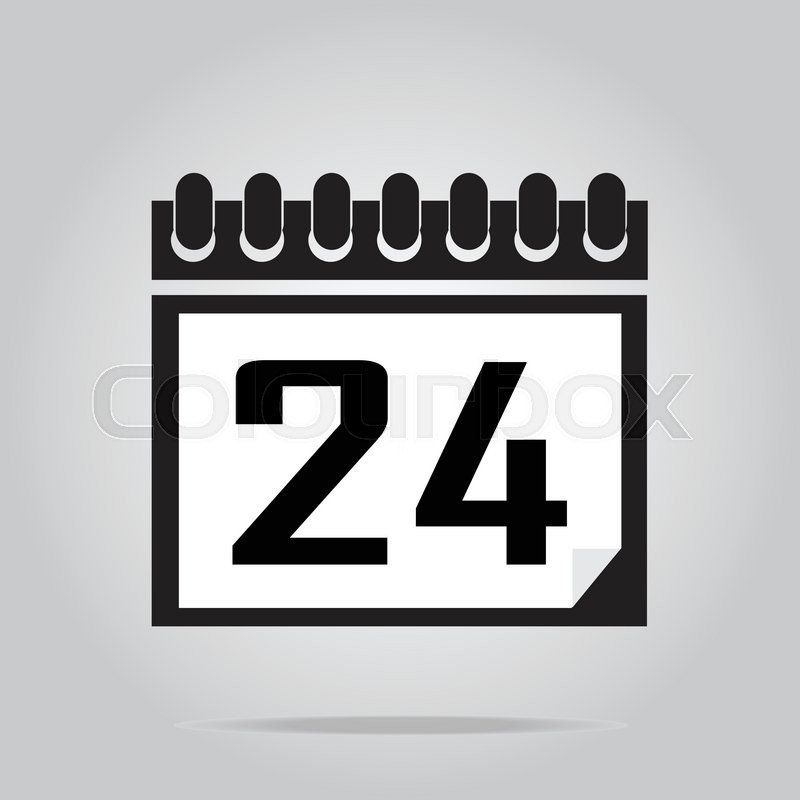 Calendar icon number 24 vector ... | Stock vector | Colourbox