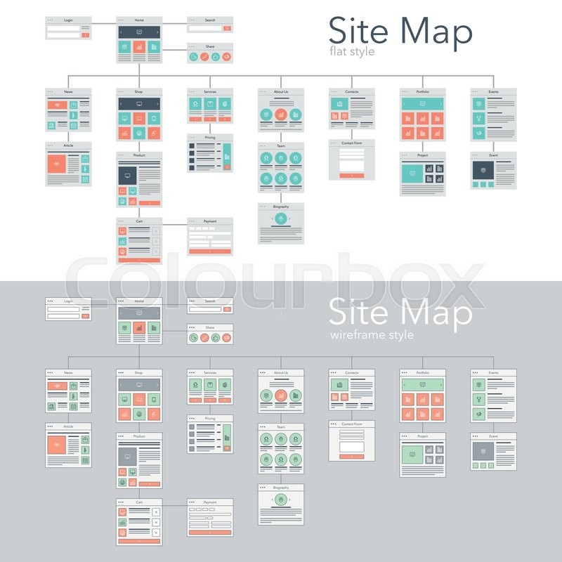 illustrator flowchart template website sitemap. Vector website Colourbox flowchart concept of illustrator flowchart template website sitemap. Vector website Colourbox flowchart concept of