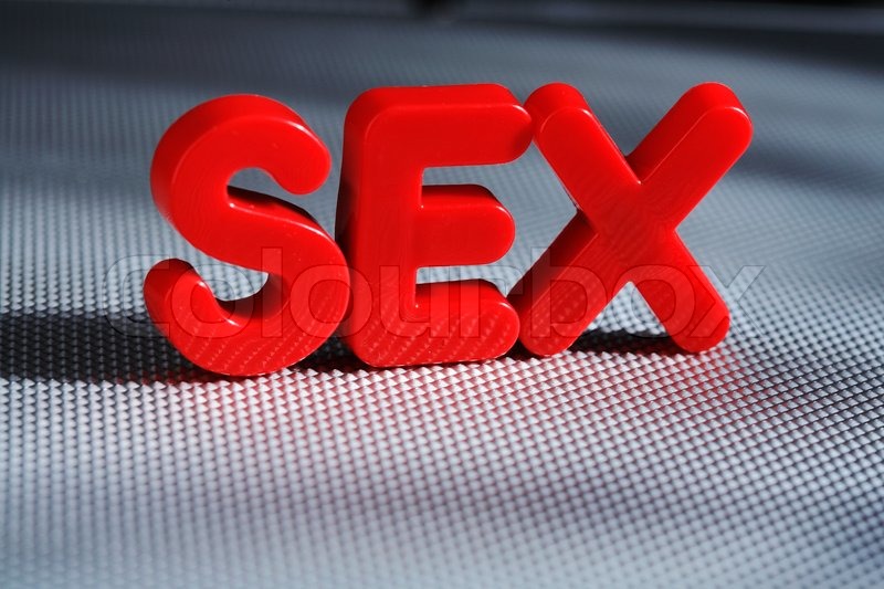 The Word Sex Written With Red Plastic Stock Image Colourbox Free Nude Porn Photos 8261