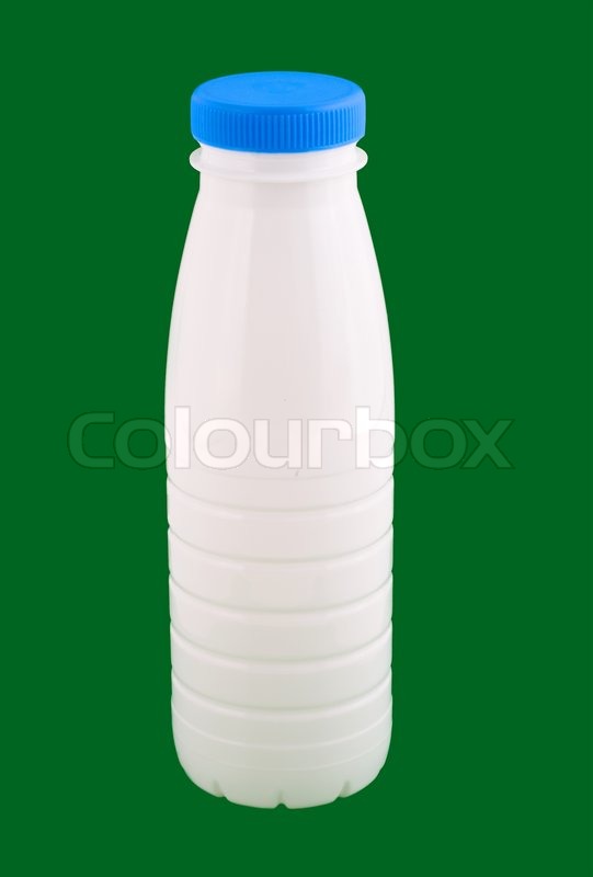 Plastic yogurt bottle, isolated on Stock image Colourbox