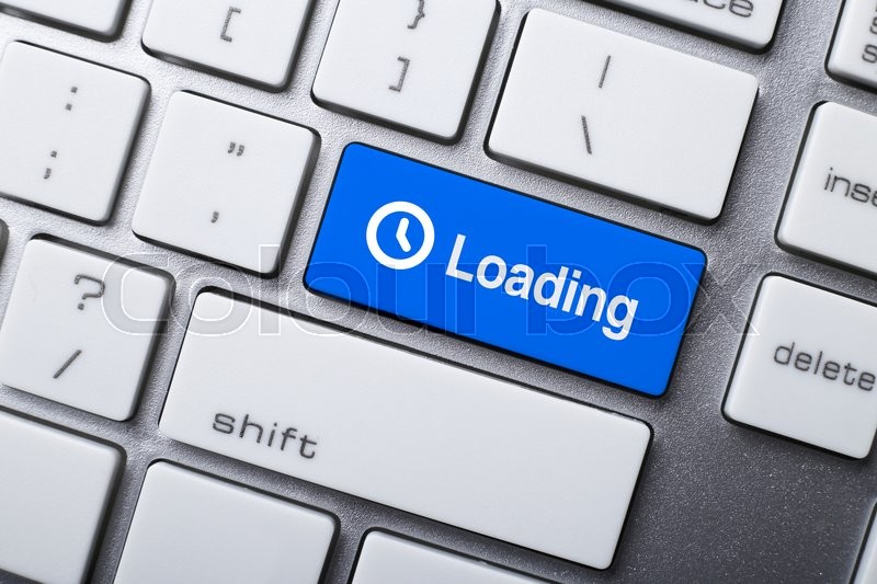 Closeup picture of Loading button of ... | Stock image | Colourbox