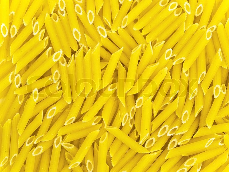 Photo of the yellow macaroni background Stock Photo Colourbox