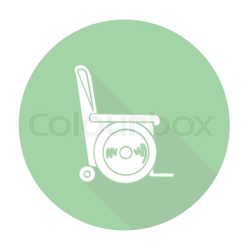 White vector wheel chair on color | Stock vector | Colourbox
