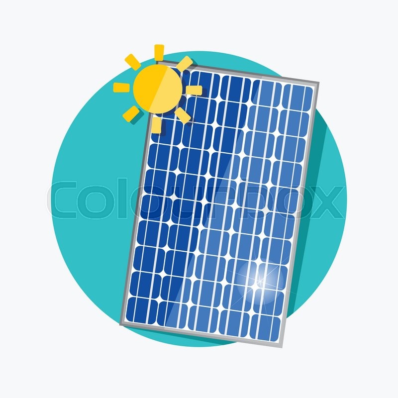Solar panel flat icon. Vector. | Stock vector | Colourbox