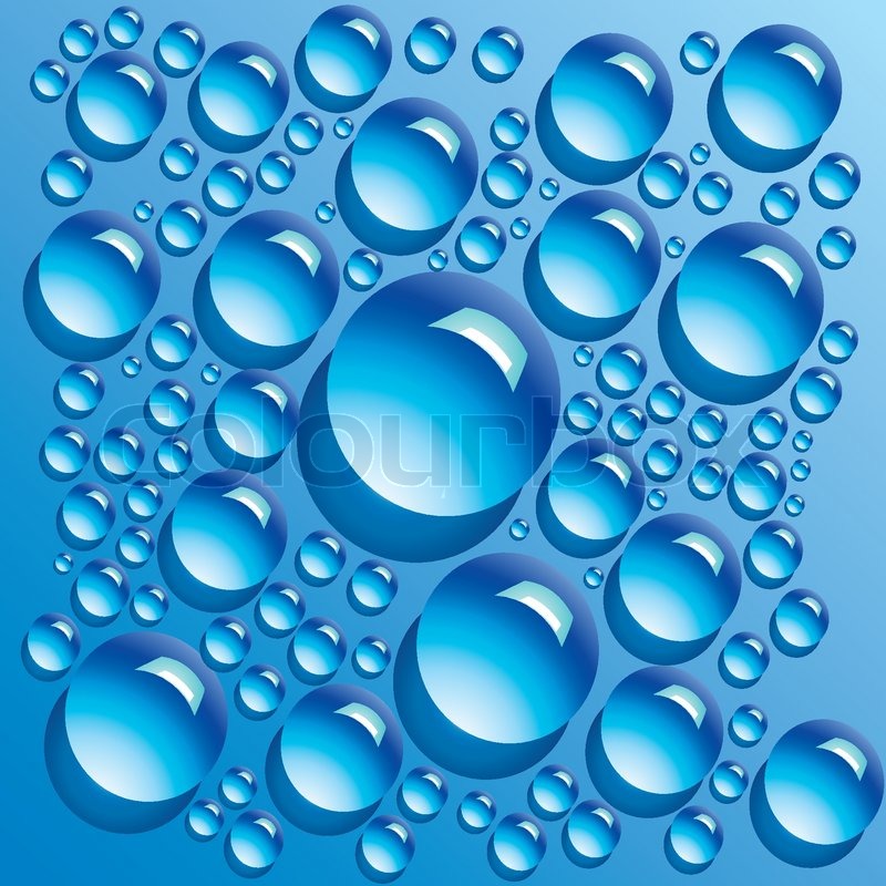 vector blue water bubbles stock vector colourbox