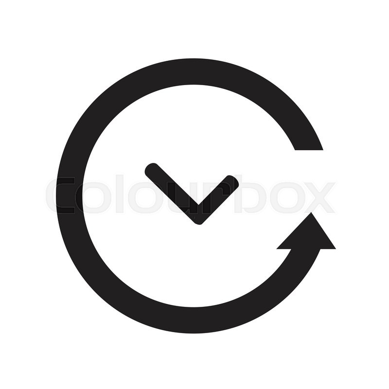 Vector black clocks icons. Stock vector Colourbox