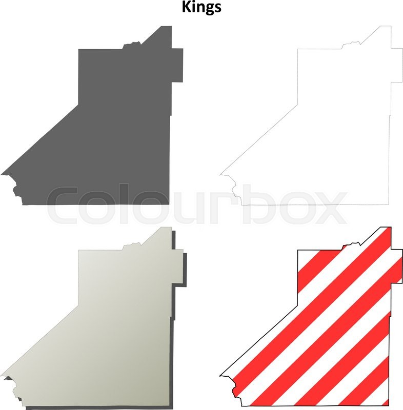 Kings County California Blank Outline Map Set Kings County California Blank Outline Map Set