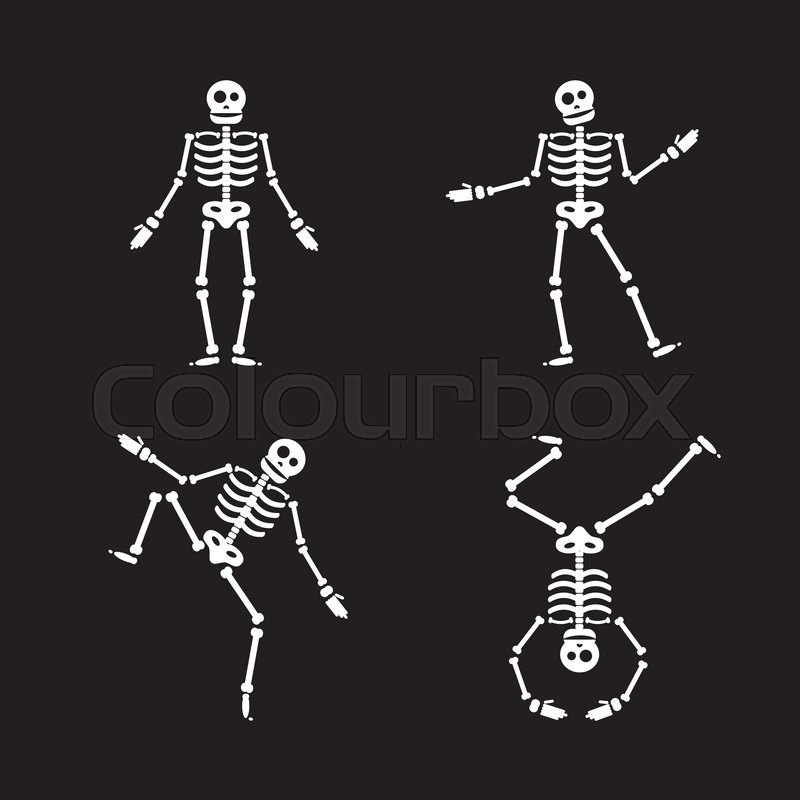 Happy Halloween skeleton illustration, | Stock vector | Colourbox