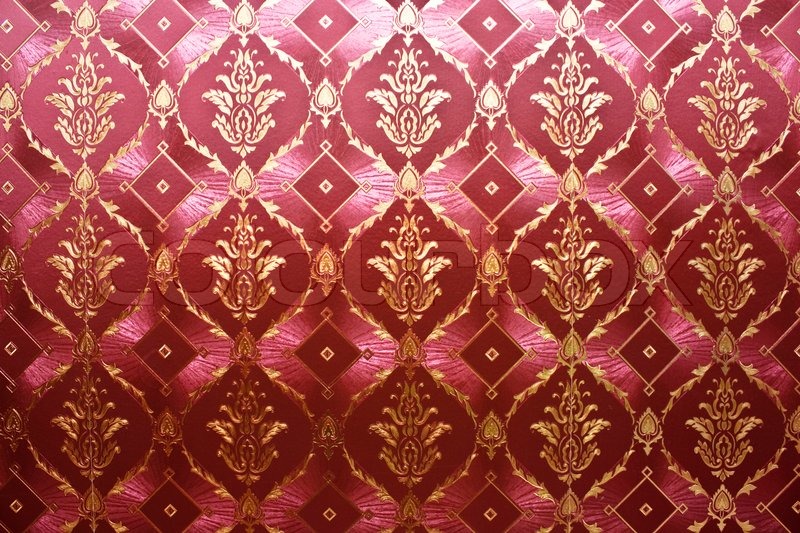 Red And Golden Dark Vintage Wallpaper Stock Image Colourbox