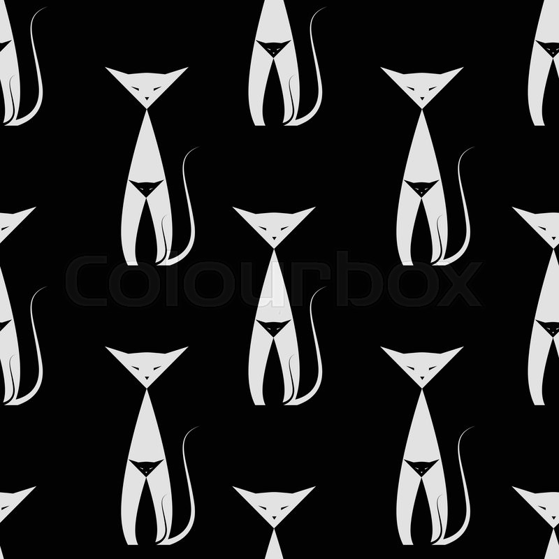 cat vector art background design for fabric and decor seamless formal background design
