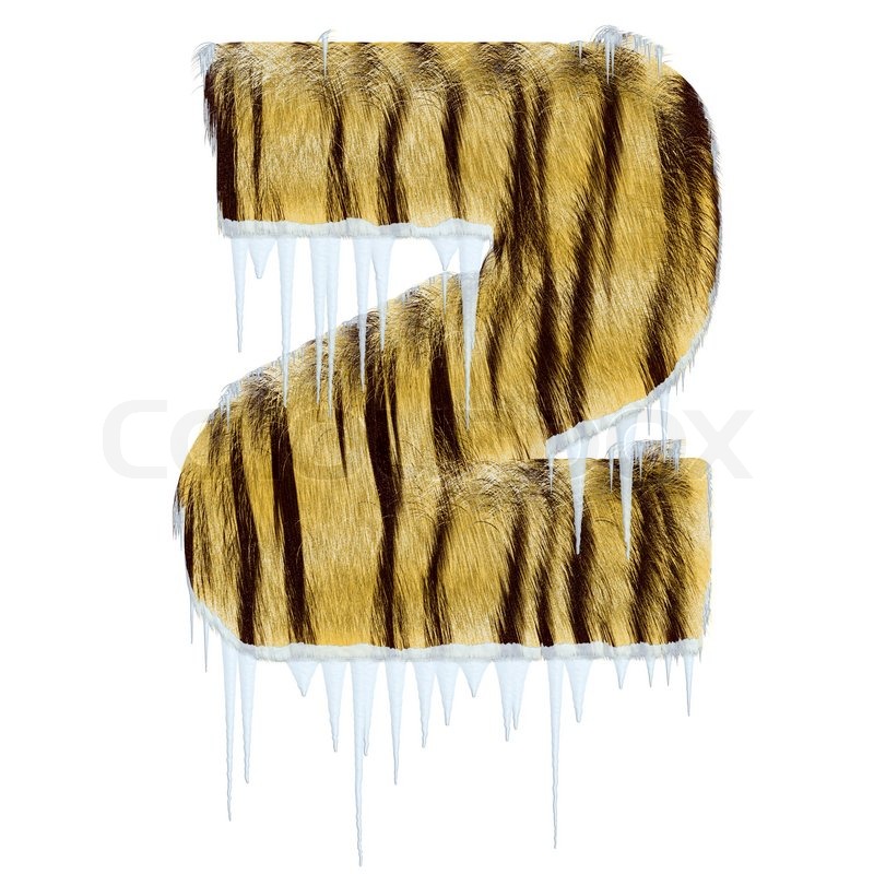 Frosty Letter From Tiger Style Fur Stock Image Colourbox