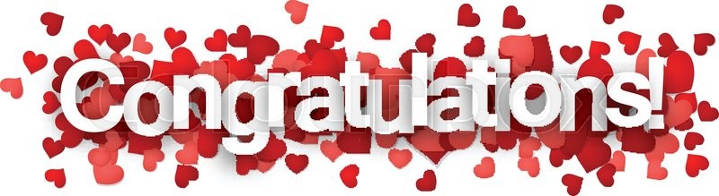 congratulations 3d sign with hearts stock vector colourbox congratulations sign