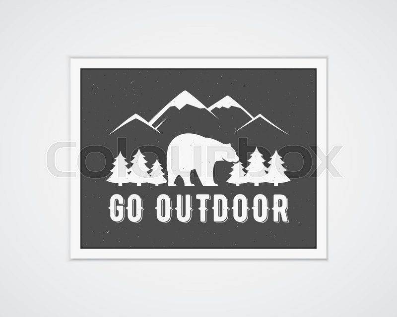 Camping Vector Frame Template With Stock Vector Colourbox