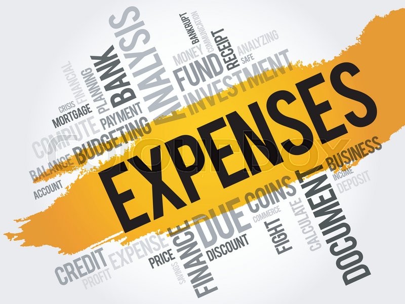 EXPENSES word cloud, business concept Stock vector Colourbox