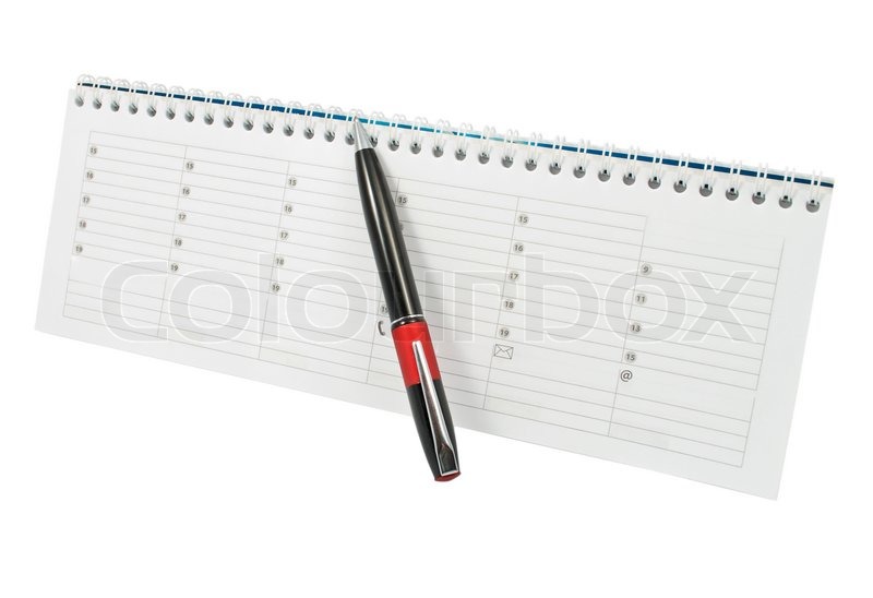 Tagebuch mit einem Stift auf einem | Stock Bild | Colourbox