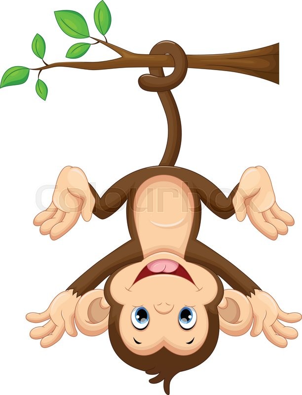 Download Illustration of cute baby monkey ... | Stock vector ...