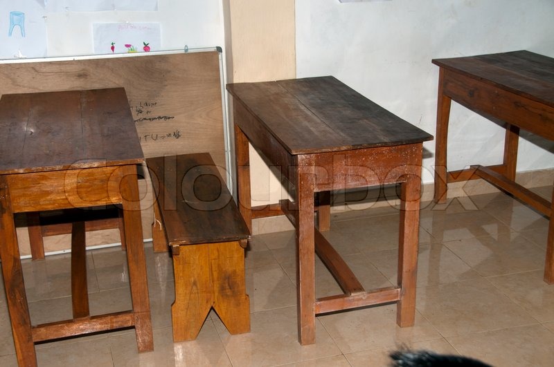 old classroom desks