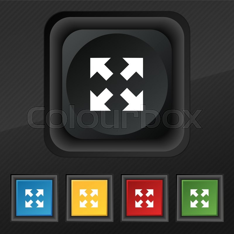 Full screen icon symbol. Set of five | Stock vector | Colourbox
