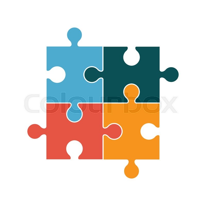Puzzle concept with jigsaw pieces ... | Stock vector | Colourbox