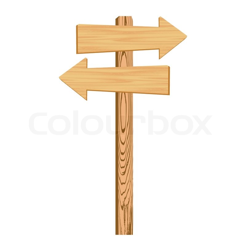 blank wooden arrow sign vector stock vector colourbox