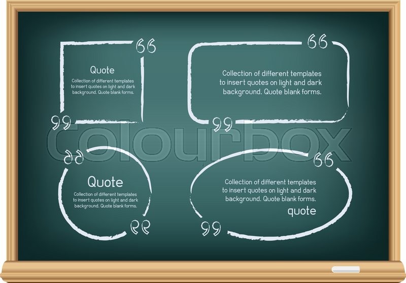Templates For Writing Quotes Round Stock Vector Colourbox