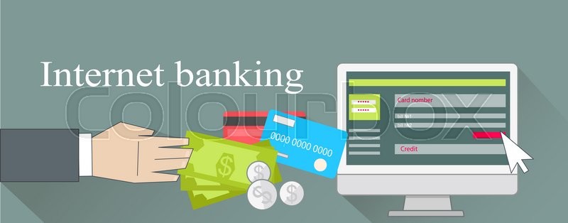 Internet Banking Money Credit Card Stock Vector Colourbox