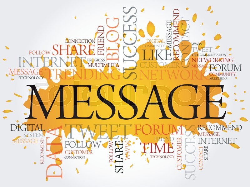 Message word cloud, business concept Stock vector Colourbox