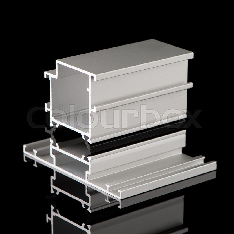 Aluminium profile sample isolated on ... | Stock image | Colourbox