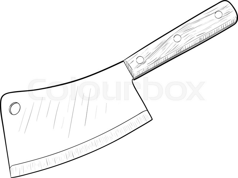 Kitchen knife, hand drawn, sketch | Stock Vector | Colourbox