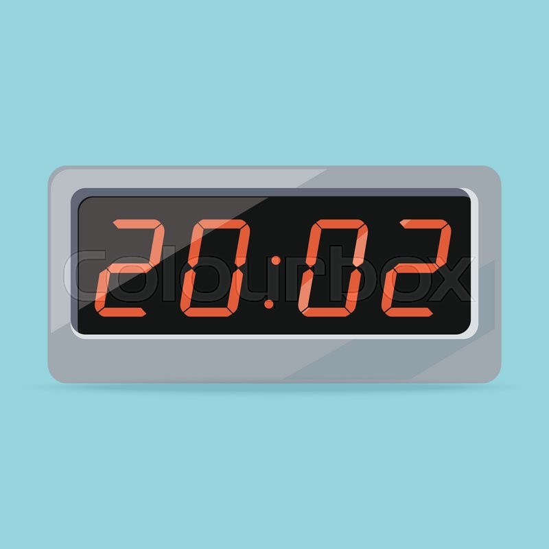 clock logo isolated watch object time office symbol clock flat
