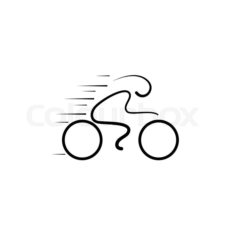 bicycle logo design vector template linear style lineart icon